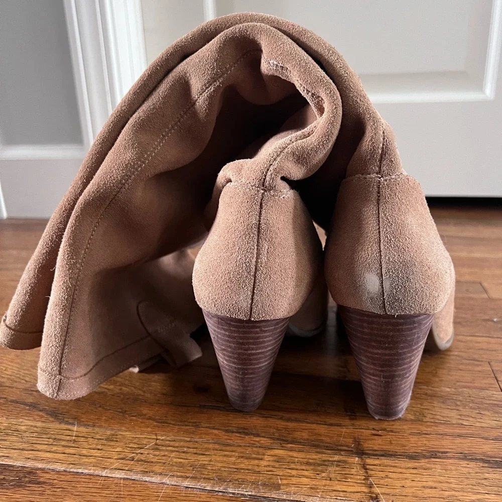 Genuine Suede Knee High Boots - Picture 5 of 7